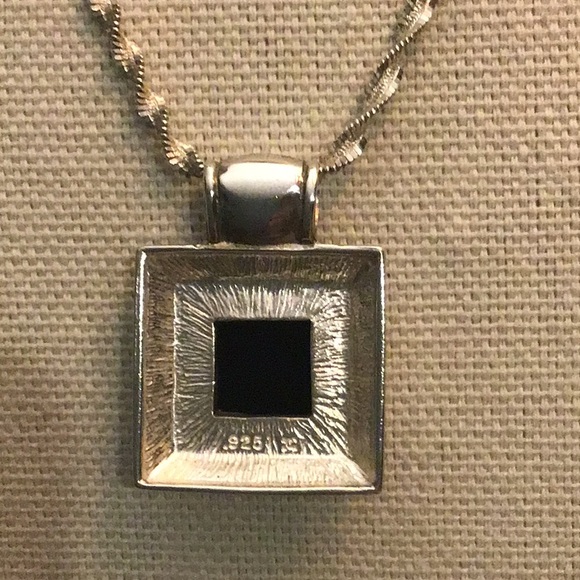 Vintage Sterling Silver Necklace and Earring Set - Picture 4 of 7